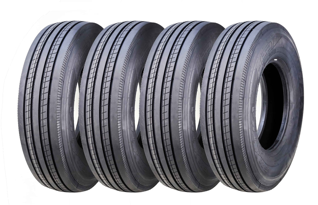 Gremax Heavy Duty All Steel ST 225/75R15 14 Ply 123/1192M 11150 Trailer Tires, Set of 4