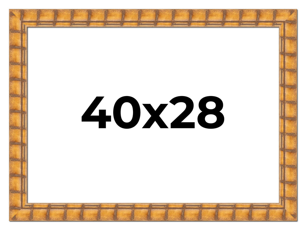 40x28 Bronze Brown Real Wood Picture Frame Width 1.25 inches | Interior Frame Depth 0.75 inches |