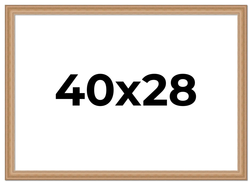 40x28 Bronze Brown Real Wood Picture Frame Width 1.25 inches | Interior Frame Depth 0.75 inches |