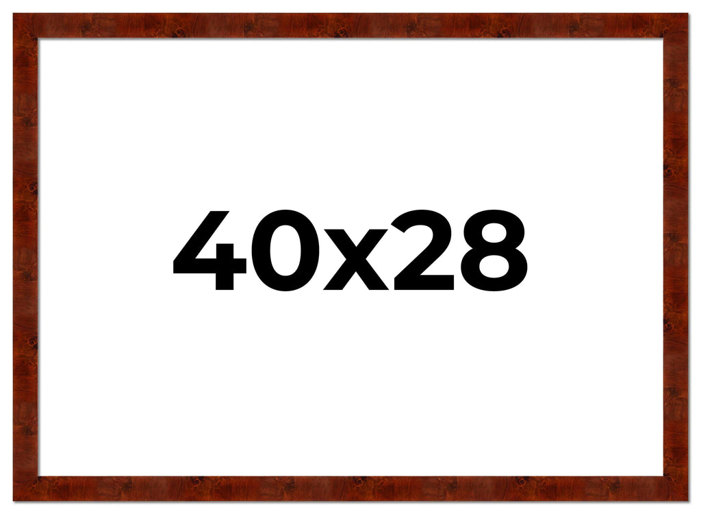 40x28 Bronze Brown Real Wood Picture Frame Width 1.25 inches | Interior Frame Depth 0.75 inches |
