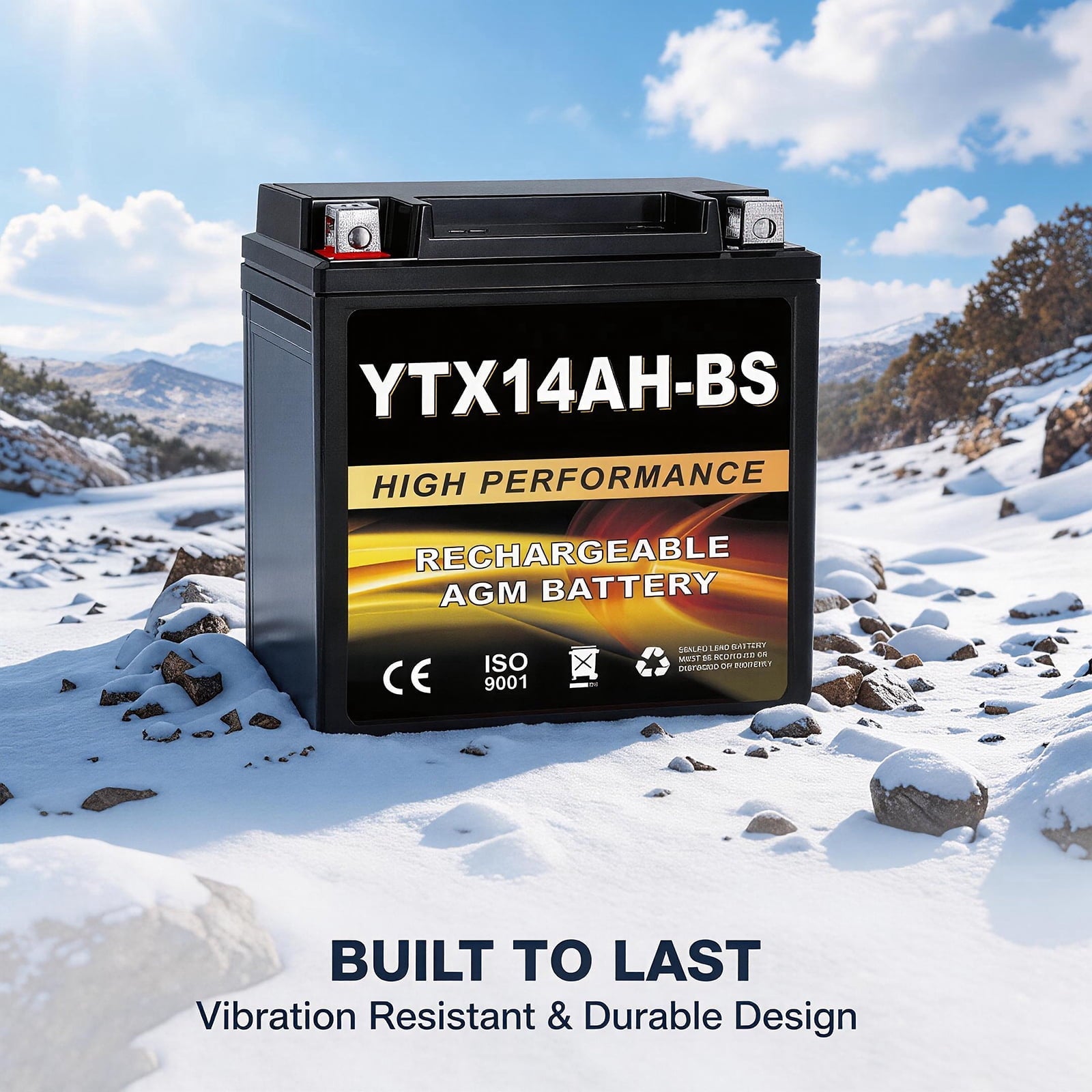 Anlibatt YTX20HL-BS Motorcycle Battery 12V 18Ah 300CCA Rechargeable Sealed Batteries Powersport Replacement for ATV, Scooter, Jet ski, Dirt Bike
