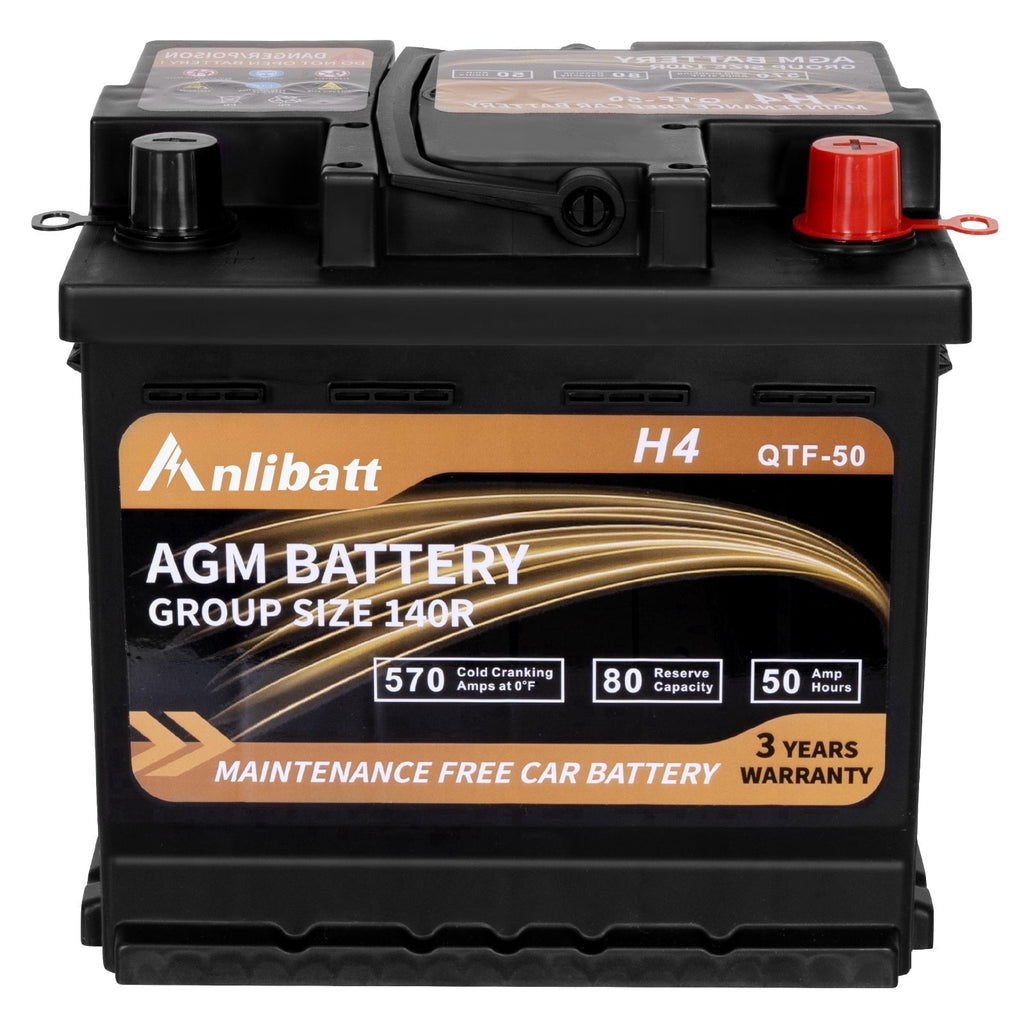 Anlibatt Platinum AGM Group 49 Battery, 12 Volt Rechargeable Automotive Batteries for Car, H8 900CCA 95Ah 160RC