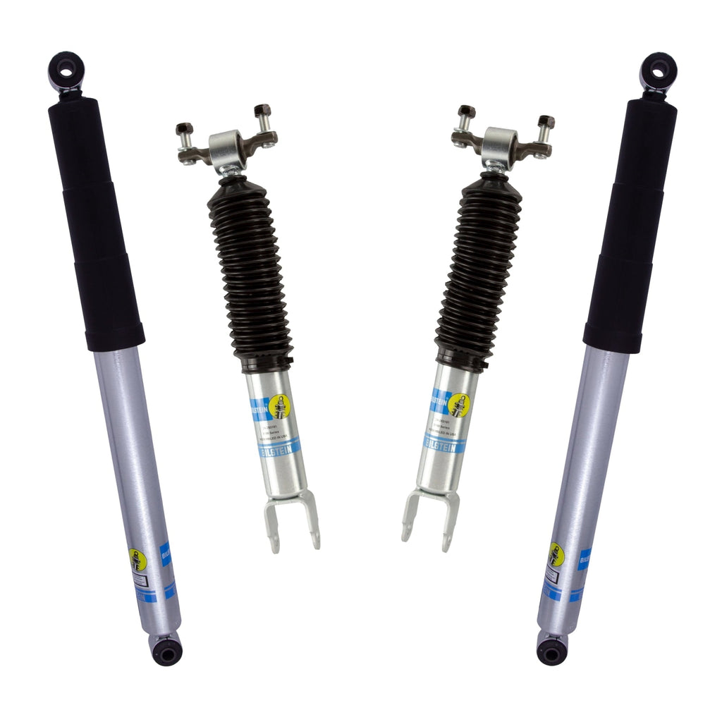 Bilstein Set of Front and Rear B8 5100 Series Shocks with Steering Stabilizer Compatible with 2011-2016 Silverado / Sierra 2500 / 3500 HD with 1.5 Front & 0-1 Rear Lift